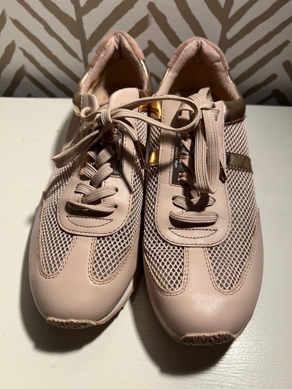 Michael Kors Women’s Blush Pink Lace-Up Sneakers